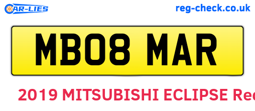 MB08MAR are the vehicle registration plates.