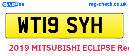 WT19SYH are the vehicle registration plates.