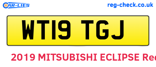WT19TGJ are the vehicle registration plates.
