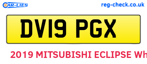 DV19PGX are the vehicle registration plates.