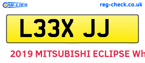 L33XJJ are the vehicle registration plates.