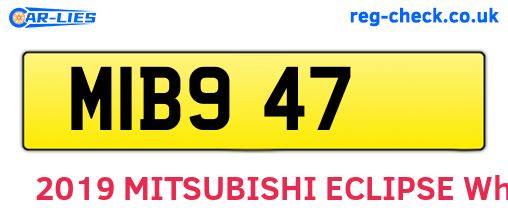 MIB947 are the vehicle registration plates.