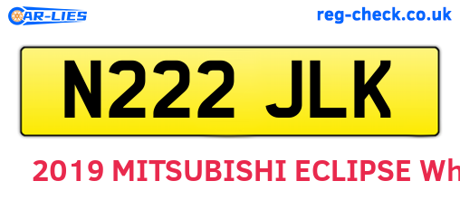N222JLK are the vehicle registration plates.