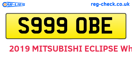 S999OBE are the vehicle registration plates.