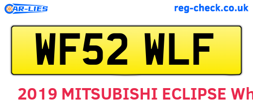 WF52WLF are the vehicle registration plates.