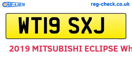 WT19SXJ are the vehicle registration plates.