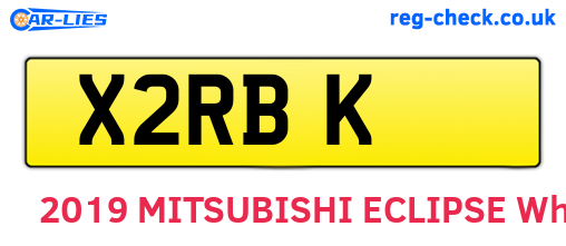 X2RBK are the vehicle registration plates.