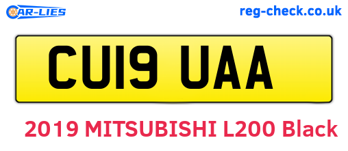 CU19UAA are the vehicle registration plates.
