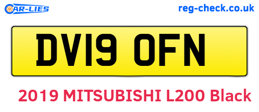DV19OFN are the vehicle registration plates.