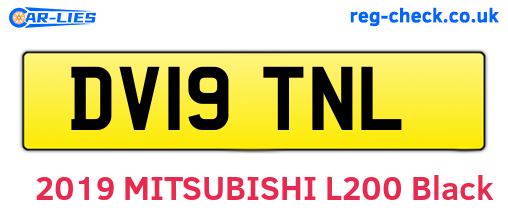 DV19TNL are the vehicle registration plates.