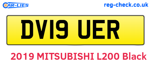 DV19UER are the vehicle registration plates.