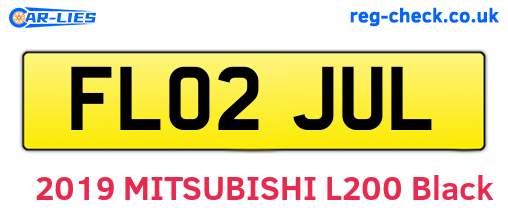 FL02JUL are the vehicle registration plates.