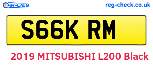 S66KRM are the vehicle registration plates.