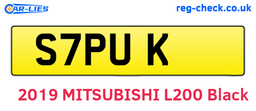 S7PUK are the vehicle registration plates.