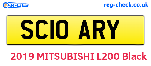 SC10ARY are the vehicle registration plates.