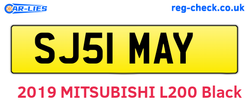SJ51MAY are the vehicle registration plates.