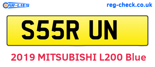 S55RUN are the vehicle registration plates.