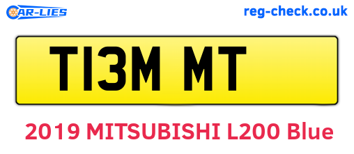 T13MMT are the vehicle registration plates.