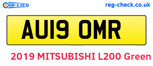 AU19OMR are the vehicle registration plates.