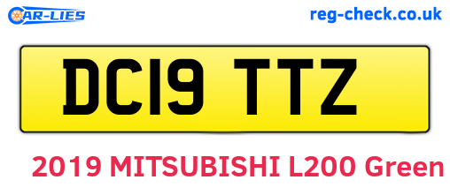 DC19TTZ are the vehicle registration plates.