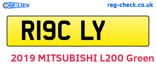 R19CLY are the vehicle registration plates.