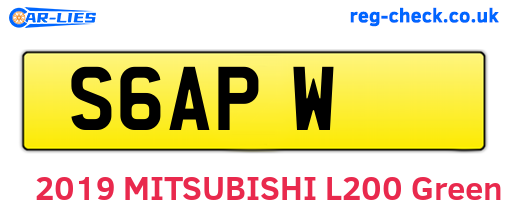 S6APW are the vehicle registration plates.