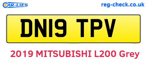 DN19TPV are the vehicle registration plates.