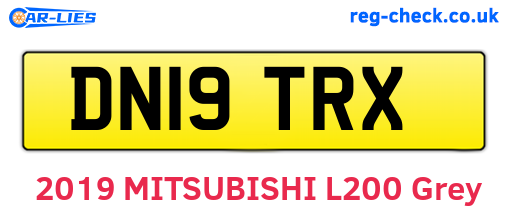 DN19TRX are the vehicle registration plates.