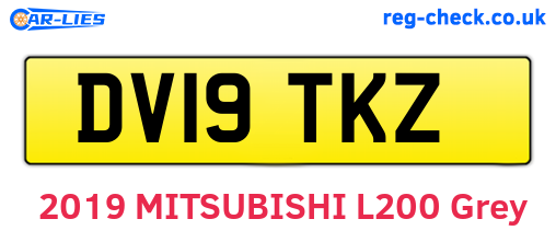 DV19TKZ are the vehicle registration plates.