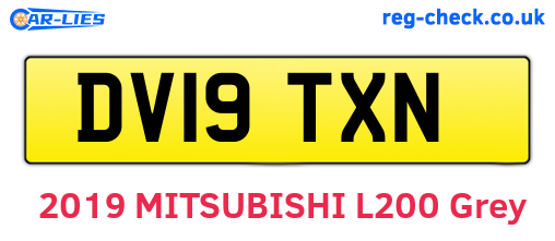 DV19TXN are the vehicle registration plates.