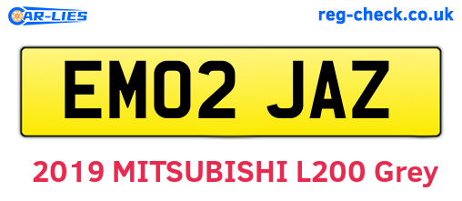 EM02JAZ are the vehicle registration plates.