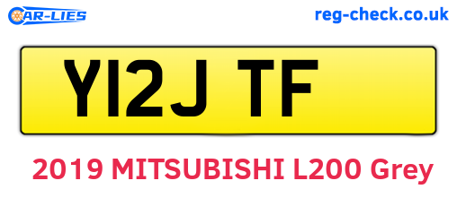 Y12JTF are the vehicle registration plates.