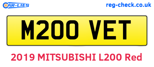 M200VET are the vehicle registration plates.