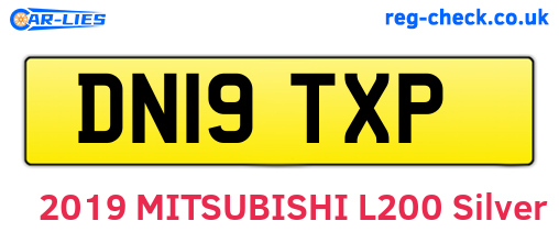 DN19TXP are the vehicle registration plates.