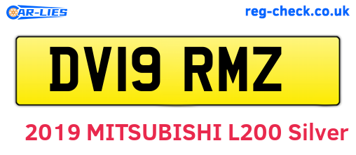 DV19RMZ are the vehicle registration plates.