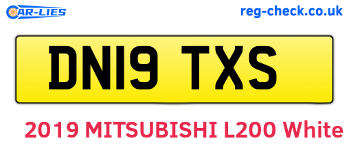 DN19TXS are the vehicle registration plates.