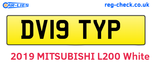 DV19TYP are the vehicle registration plates.
