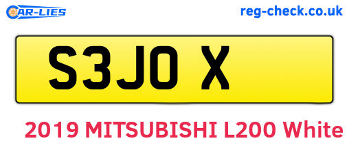 S3JOX are the vehicle registration plates.