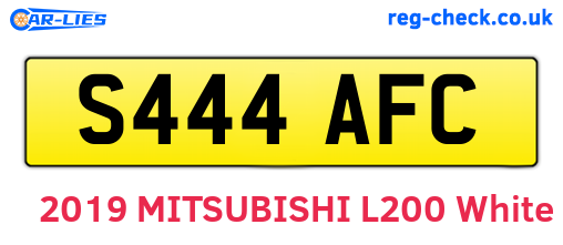 S444AFC are the vehicle registration plates.
