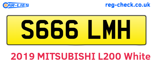 S666LMH are the vehicle registration plates.
