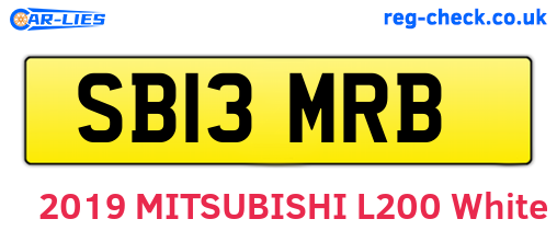 SB13MRB are the vehicle registration plates.