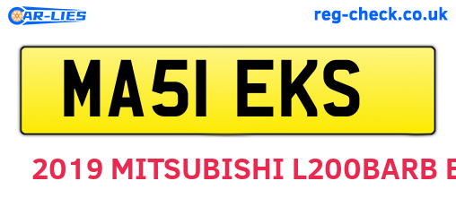 MA51EKS are the vehicle registration plates.
