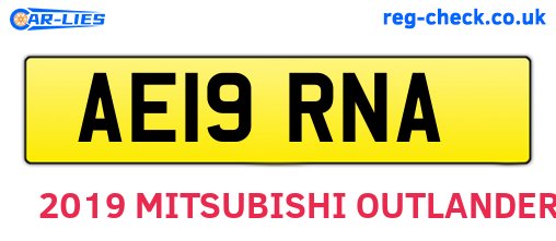 AE19RNA are the vehicle registration plates.
