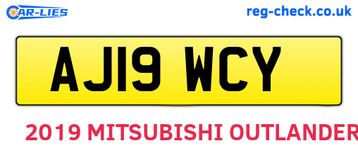 AJ19WCY are the vehicle registration plates.