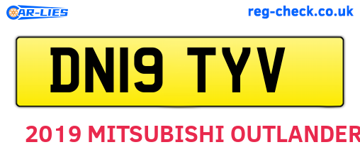 DN19TYV are the vehicle registration plates.