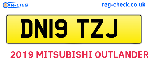 DN19TZJ are the vehicle registration plates.