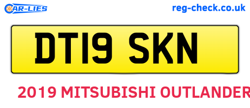 DT19SKN are the vehicle registration plates.