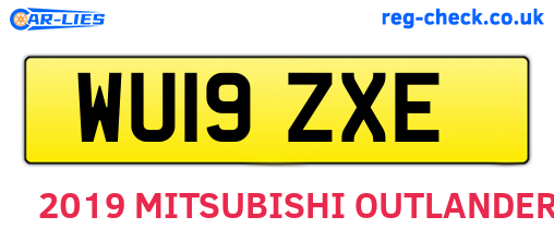 WU19ZXE are the vehicle registration plates.