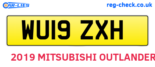 WU19ZXH are the vehicle registration plates.