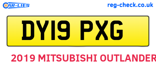 DY19PXG are the vehicle registration plates.